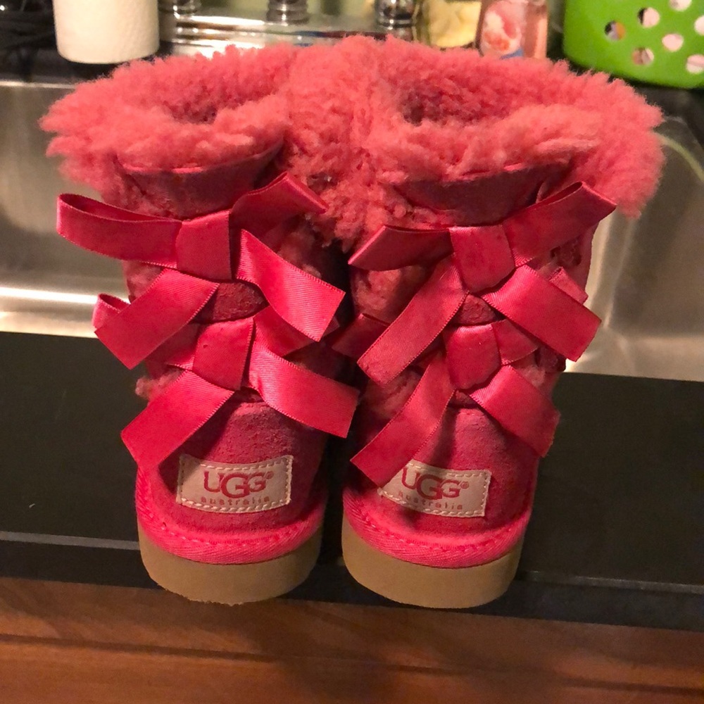 Pink Bailey Bow Ugg Boots